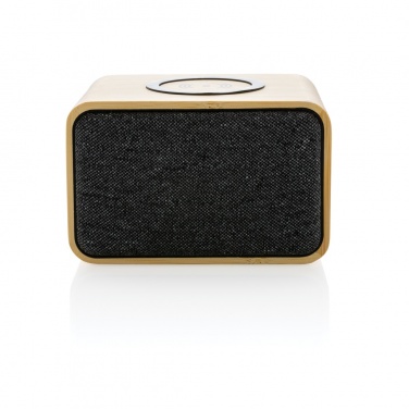 Logotrade promotional gift picture of: RCS Rplastic 3W speaker with bamboo 5W wireless