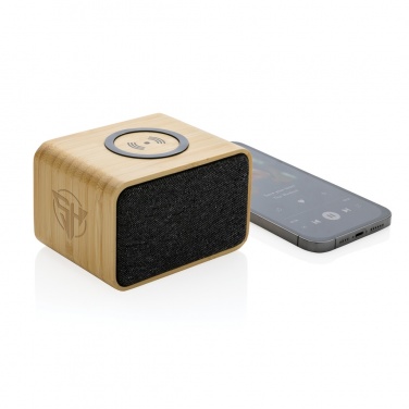 Logotrade promotional giveaway picture of: RCS Rplastic 3W speaker with bamboo 5W wireless