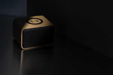 Logo trade business gift photo of: RCS Rplastic 3W speaker with bamboo 5W wireless