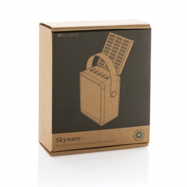 Logo trade promotional giveaway photo of: Skywave RCS recycled plastic solar speaker 12W