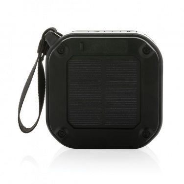 Logo trade promotional product photo of: 3W RCS recycled plastic wireless sunwave solar speaker