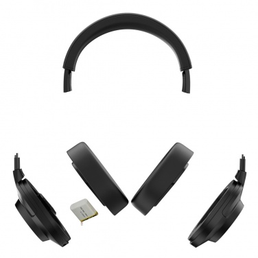 Logotrade business gift image of: Irvine RCS recycled and repairable ANC wireless headphone