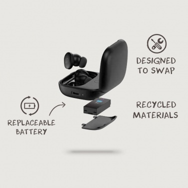 Logotrade promotional gift picture of: Lakewood RCS recycled and repairable wireless earbuds