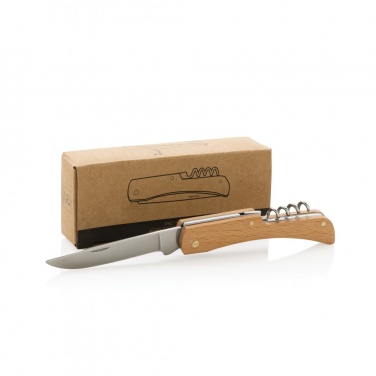 Logotrade corporate gift picture of: Wooden knife with bottle opener