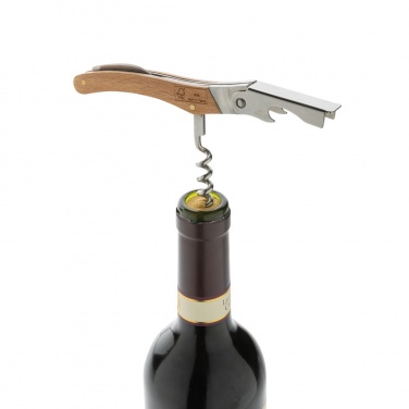 Logo trade promotional giveaways image of: Wooden Corkscrew