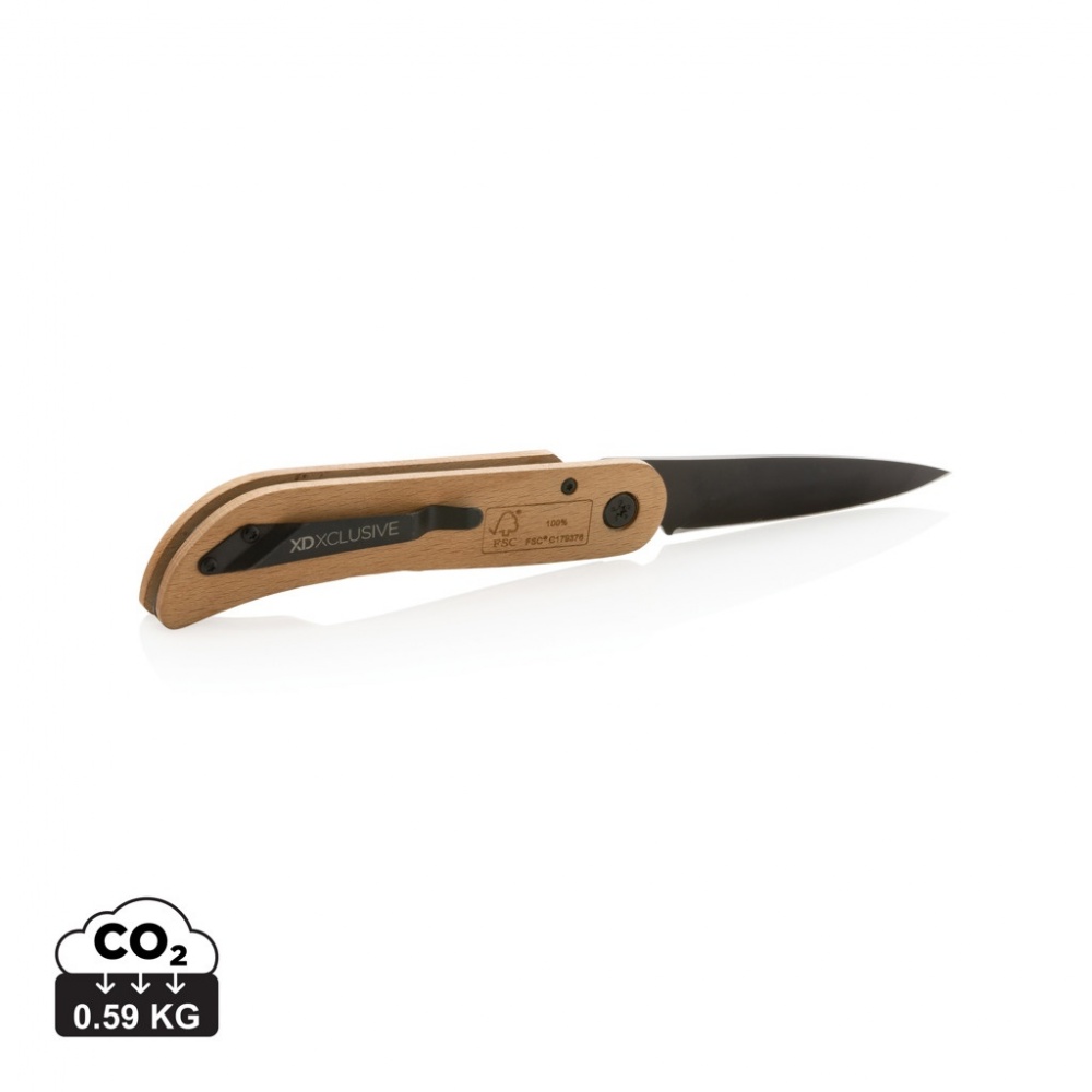 Logotrade promotional gift image of: Nemus Luxury Wooden knife with lock