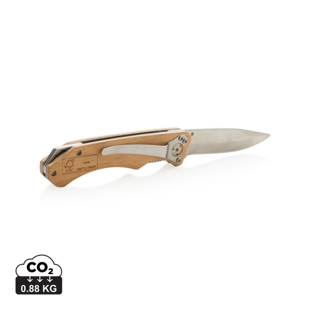 Logotrade promotional gift picture of: Wooden outdoor knife