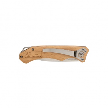 Logo trade promotional giveaways image of: Wooden outdoor knife