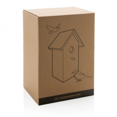 Logo trade business gifts image of: Wooden birdhouse