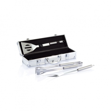 Logo trade corporate gift photo of: 3 pcs barbecue set in aluminium box