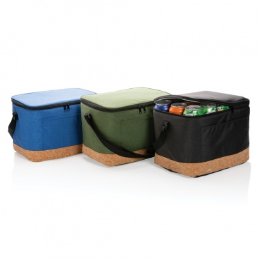 Logo trade promotional giveaways image of: Impact AWARE™ XL RPET two tone cooler bag with cork detail