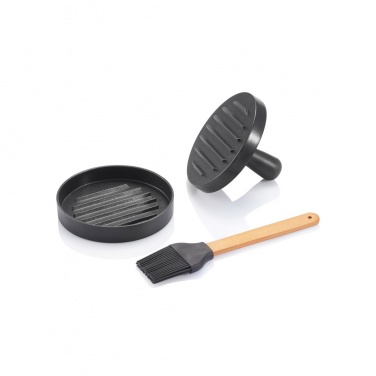 Logo trade advertising products image of: BBQ set with hamburger press and brush