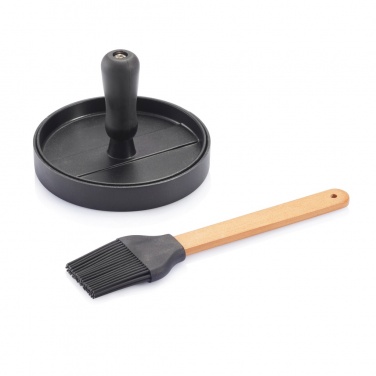 Logotrade business gift image of: BBQ set with hamburger press and brush