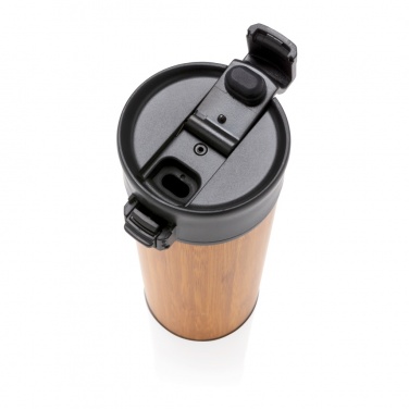 Logo trade promotional products image of: Bogota vacuum bamboo coffee mug