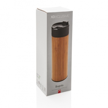 Logo trade promotional product photo of: Bogota vacuum bamboo coffee mug