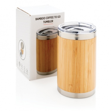 Logo trade business gifts image of: Bamboo coffee to go tumbler