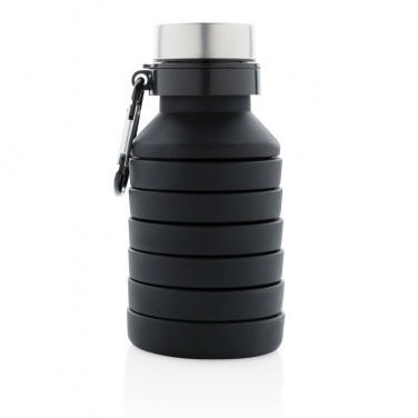 Logotrade promotional product image of: Leakproof collapsible silicone bottle with lid