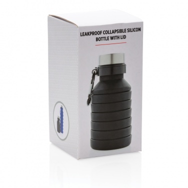 Logotrade promotional giveaway picture of: Leakproof collapsible silicone bottle with lid