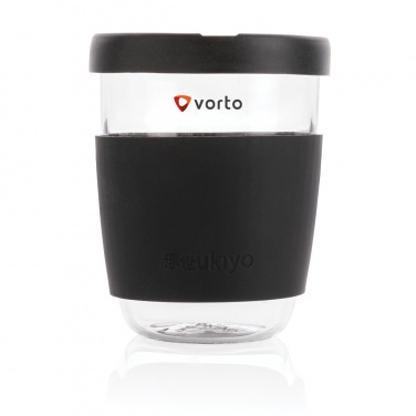 Logo trade promotional merchandise photo of: Ukiyo borosilicate glass with silicone lid and sleeve