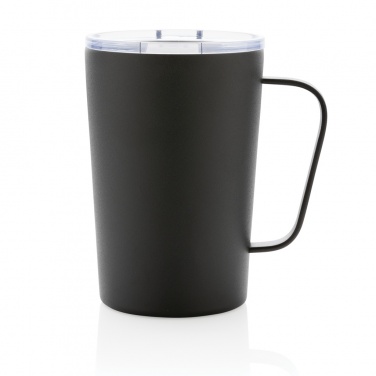 Logotrade promotional merchandise picture of: RCS Recycled stainless steel modern vacuum mug with lid