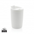 GRS Recycled PP tumbler with flip lid, white