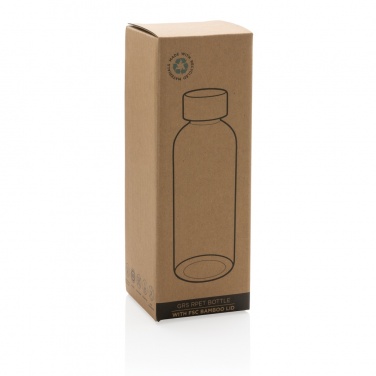 Logotrade corporate gift picture of: RCS RPET bottle with bamboo lid