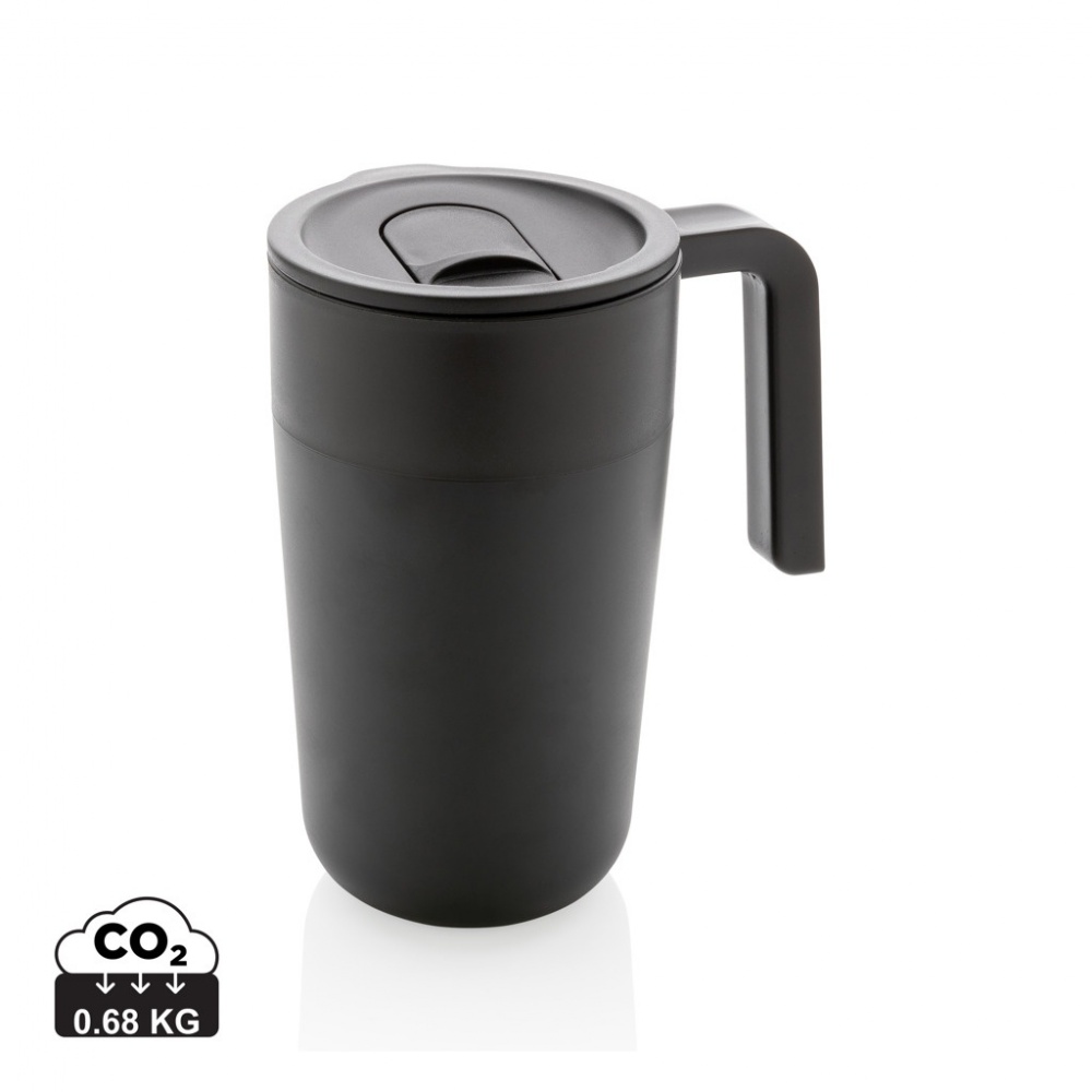 Logo trade promotional gifts picture of: GRS Recycled PP and SS mug with handle