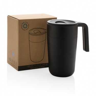 Logo trade promotional items picture of: GRS Recycled PP and SS mug with handle