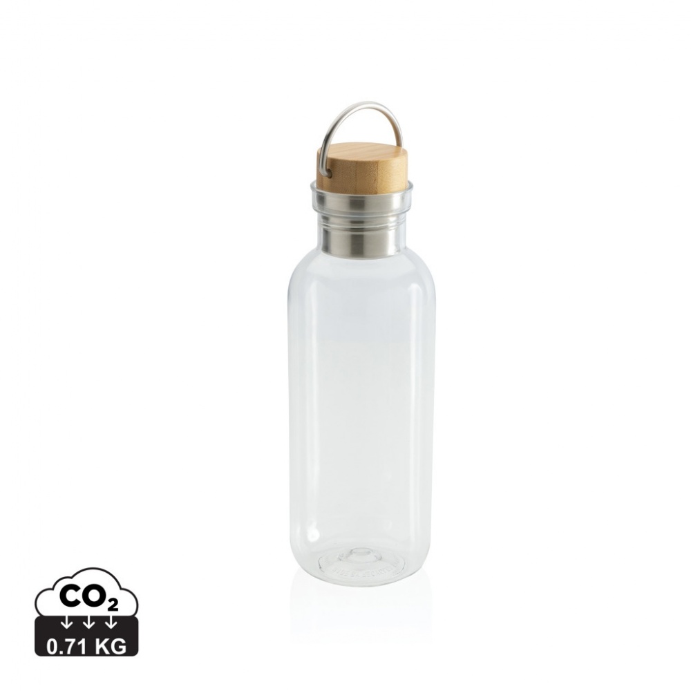 Logo trade promotional merchandise image of: RCS RPET bottle with bamboo lid and handle