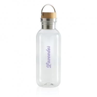 Logo trade corporate gifts image of: RCS RPET bottle with bamboo lid and handle