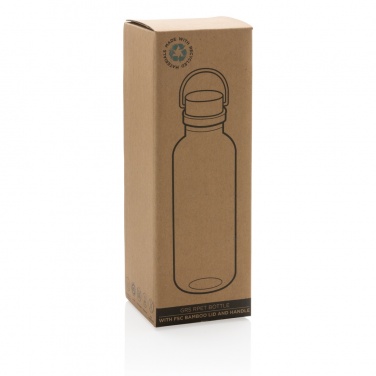 Logo trade business gift photo of: RCS RPET bottle with bamboo lid and handle