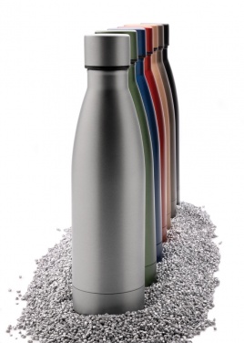 Logo trade promotional products image of: RCS Recycled stainless steel solid vacuum bottle