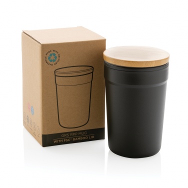 Logotrade promotional item picture of: GRS certified recycled PP mug with bamboo lid