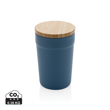 Logo trade advertising product photo of: GRS certified recycled PP mug with bamboo lid