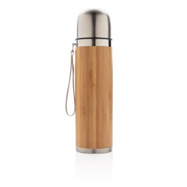 Logo trade promotional product photo of: Bamboo vacuum travel flask