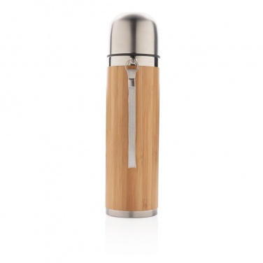 Logo trade advertising products picture of: Bamboo vacuum travel flask