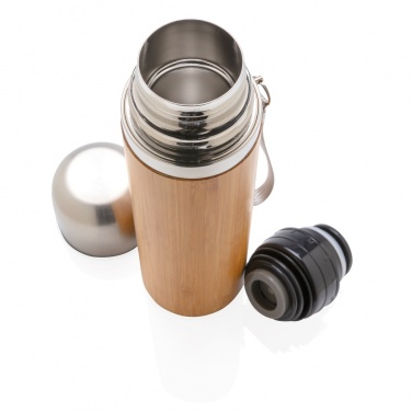 Logotrade promotional gift image of: Bamboo vacuum travel flask