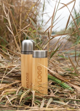 Logo trade promotional gift photo of: Bamboo vacuum travel flask