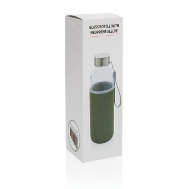 Logo trade promotional product photo of: Glass bottle with neoprene sleeve