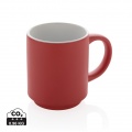 Ceramic stackable mug 180ml, red