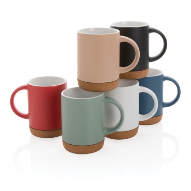 Logo trade promotional product photo of: Ceramic mug with cork base 280ml