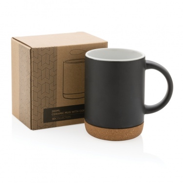 Logotrade promotional products photo of: Ceramic mug with cork base 280ml