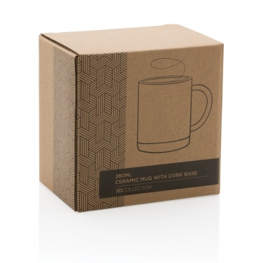 Logotrade promotional giveaway image of: Ceramic mug with cork base 280ml