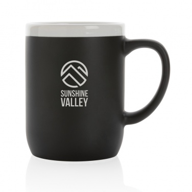 Logo trade corporate gifts image of: Ceramic mug with white rim 300ml