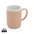 Ceramic mug with white rim 300ml, white