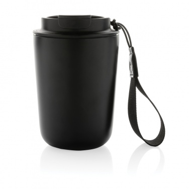 Logo trade promotional merchandise picture of: Cuppa RCS re-steel vacuum tumbler with lanyard