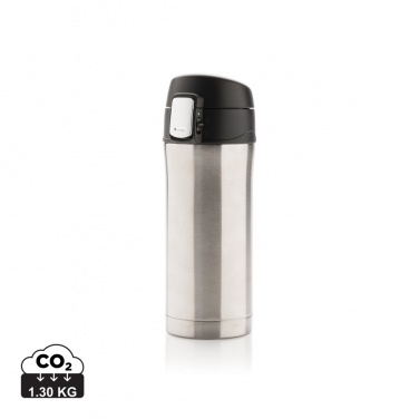 Logotrade corporate gift picture of: RCS Recycled stainless steel easy lock vacuum mug