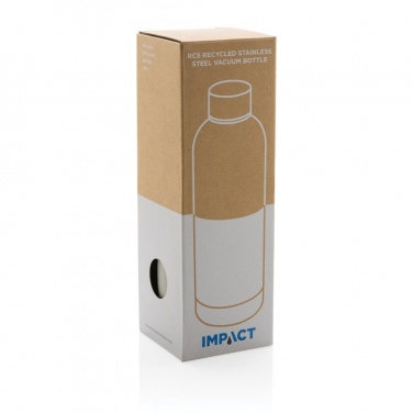 Logo trade promotional gifts image of: RCS Recycled stainless steel Impact vacuum bottle