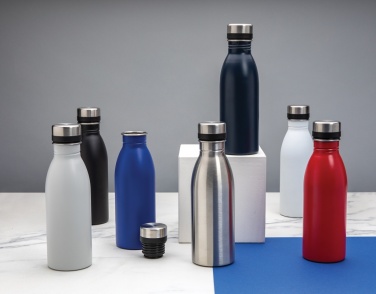 Logo trade promotional merchandise picture of: RCS Recycled stainless steel deluxe water bottle