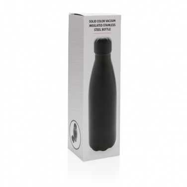 Logo trade promotional giveaway photo of: Solid colour vacuum stainless steel bottle 500 ml